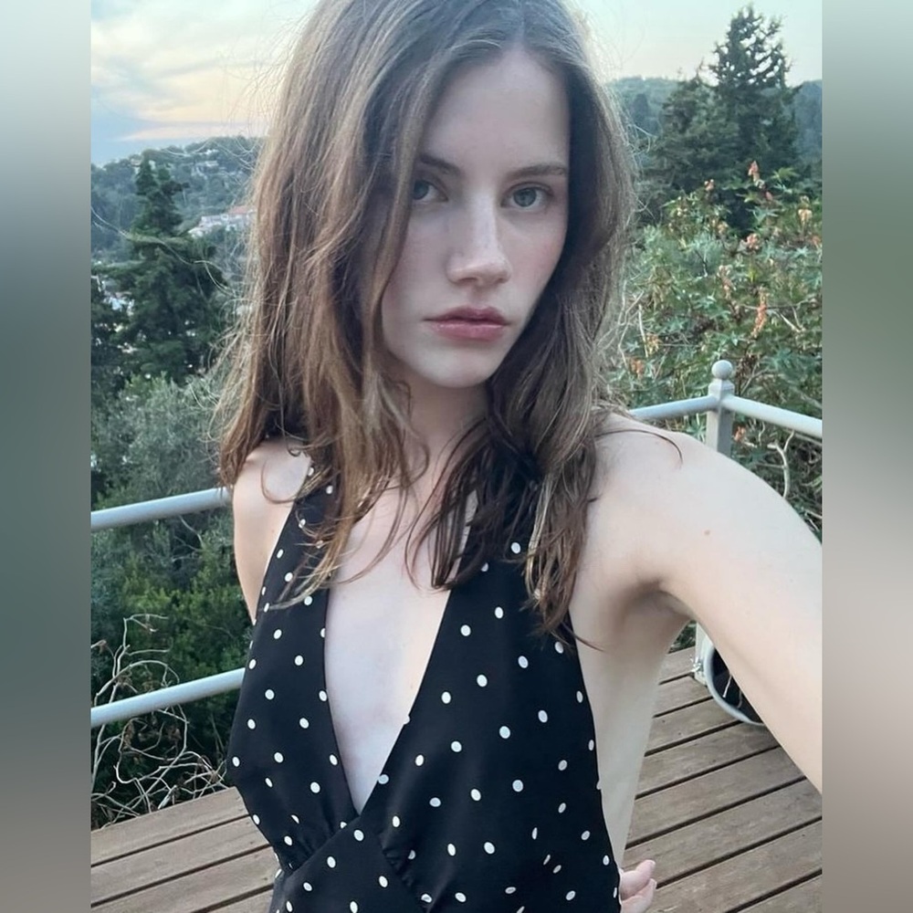 Realisation Par THE SADIE dress In Petite Spot Noir size S
